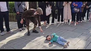 오은영 박사님 뺨치는 아이 컨트롤 Street Art Performance In Korea