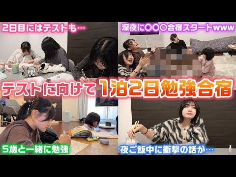 2日目のテストで衝撃の点数が出たり、深夜に〇〇〇合宿になったり…www高校受験や学年末テストに向けてないPの家で1泊2日勉強合宿をしてみた結果…