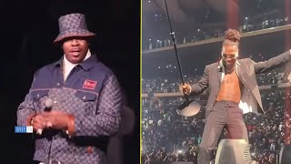 Burna Boy Brings Out Busta Rhymes On The Stage In New York And Crowd Going Absolutely Crazy